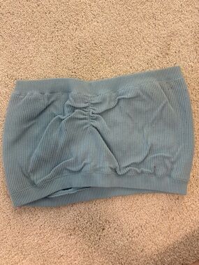 American Eagle Outfitters Light Blue Ribbed Tube Top